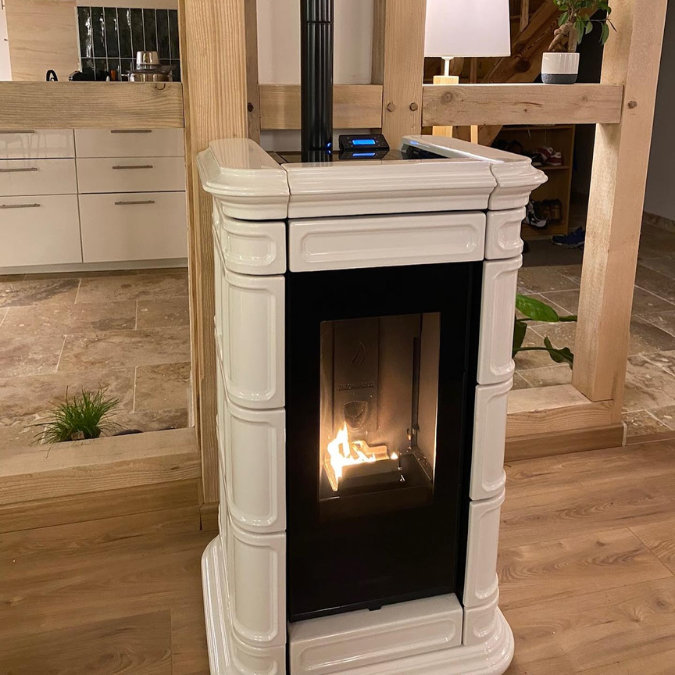 Installation d'un poêle à granulés en céramique à Illkirch